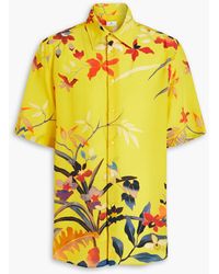 Etro - Hemd aus crêpe de chine aus seide mit floralem print - Lyst