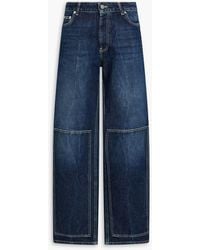 Jean Paul Gaultier - Cutout High-Rise Straight-Leg Jeans - Lyst