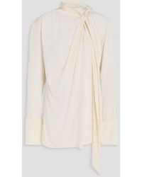 Victoria Beckham - Twisted Silk Crepe De Chine Blouse - Lyst