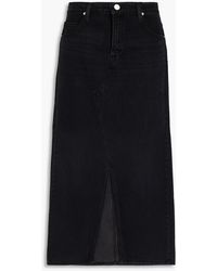 FRAME - The Midaxi Denim Midi Skirt - Lyst