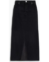 FRAME - The Midaxi Denim Midi Skirt - Lyst