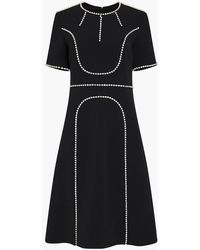 Huishan Zhang Violet Crystal-embellished Crepe Dress - Black