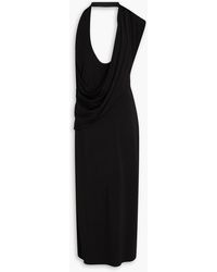 Magda Butrym - Draped Open-back Jersey Midi Dress - Lyst