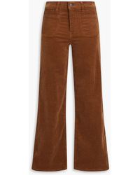 FRAME - Le Slim Palazzo Cotton-blend Corduory Wide-leg Pants - Lyst