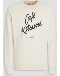 Café Kitsuné - Logo-print French Cotton-terry Sweatshirt - Lyst