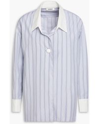 Sandro - Andrea Striped Cotton-poplin Shirt - Lyst
