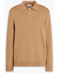 Sandro - Wool And Cashmere-blend Polo Sweater - Lyst