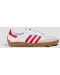adidas Originals - Samba Leather And Suede Sneakers - Lyst