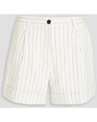 Rag & Bone - Striped Linen-blend Shorts - Lyst
