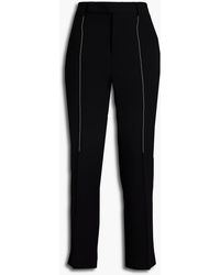 Slacks and Chinos Full-length trousers Rick Owens Rib-knit Wool-blend Pants in Black Womens Clothing Trousers 