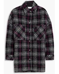 IRO - Teresa Checked Brushed Wool-blend Flannel Jacket - Lyst