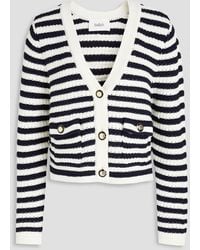 Ba&sh - Striped Crochet-knit Cotton-blend Cardigan - Lyst