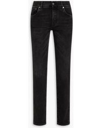 Dolce & Gabbana - Jeans mit schmalem bein aus denim in distressed-optik - Lyst
