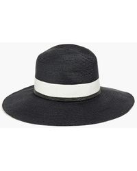 Brunello Cucinelli Embellished Hemp-blend Panama Hat - Black