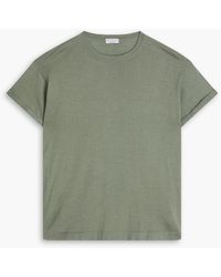 Brunello Cucinelli - Metallic Cashmere-blend Jersey T-shirt - Lyst