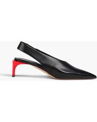 Sportmax - Gabon Glossed-leather Slingback Pumps - Lyst