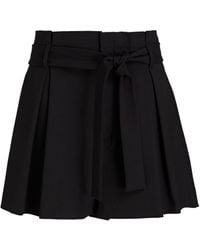 RED Valentino - Pleated Cady Shorts - Lyst