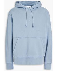 JW Anderson - Embroidered Cotton-fleece Hoodie - Lyst