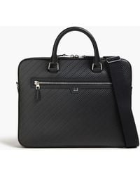 dunhill - Embossed Leather Laptop Bag - Lyst