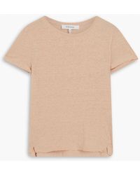 FRAME - Easy True Linen-jersey T-shirt - Lyst