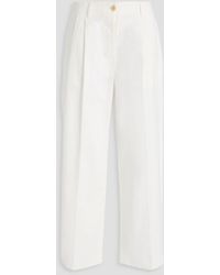 TOTEME - Cotton-twill Straight-leg Pants - Lyst