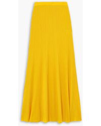 Gabriela Hearst - Eula Ribbed And Pointelle-Knit Merino Wool Maxi Skirt - Lyst