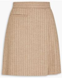 Ba&sh - Pinstriped Felt Mini Skirt - Lyst