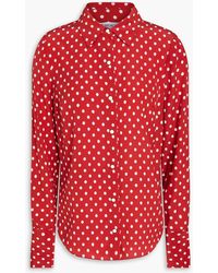 Veronica Beard - Monique Polka-Dot Silk-Blend Crepe De Chine Shirt - Lyst