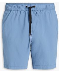 Onia - Charles Mid-length Striped Seersucker Swim Shorts - Lyst
