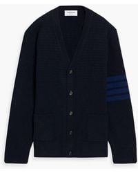 Thom Browne - Striped Wool And Cashmere-Blend Cardigan - Lyst