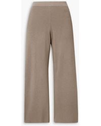 By Malene Birger - Belis Cropped Ribbed-knit Straight-leg Pants - Lyst