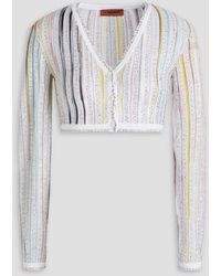 Missoni - Cropped Sequin-embellished Space-dyed Cardigan - Lyst