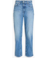PAIGE - Noella hoch sitzende jeans mit geradem bein in ausgewaschener optik - Lyst