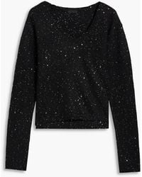 ATM - Sequin-embellished Knitted Sweater - Lyst