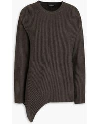 Luisa Cerano - Asymmetric Wool-blend Sweater - Lyst
