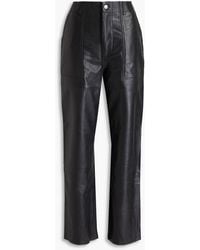 DEADWOOD - Presley Leather Straight-leg Pants - Lyst