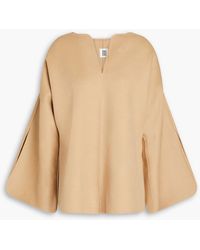 By Malene Birger - Calias Brushed Wool-felt Top - Lyst