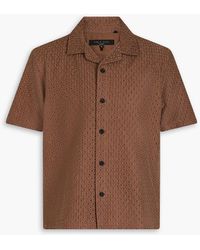 Rag & Bone - Avery hemd aus lyocell mit lochstickerei - Lyst