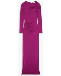 16Arlington - Nubria Ruched Glossed-jersey Maxi Dress - Lyst