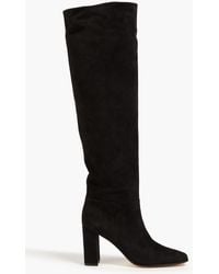 Gianvito Rossi - Piper Suede Thigh Boots - Lyst