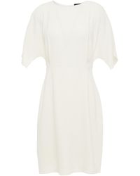 Theory Pleated Crepe Dress - White