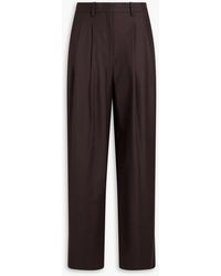 Theory - Wool-Flannel Wide-Leg Pants - Lyst