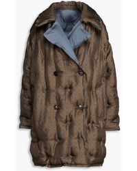 Maison Margiela - Reversible Double-breasted Quilted Silk-twill And Shell Coat - Lyst