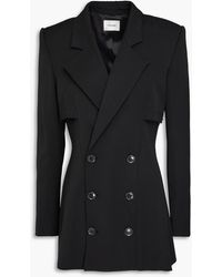FRAME - Double-breasted Wool-blend Blazer - Lyst