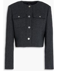 Theory - Cropped Tweed Jacket - Lyst