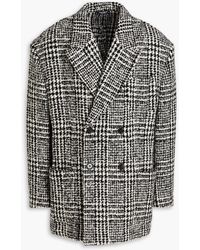 Dolce & Gabbana - Double-breasted Prince Of Wales Checked Wool-blend Bouclé-tweed Coat - Lyst
