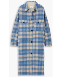 Isabel Marant - Fontia Oversized Checked Wool-blend Flannel Coat - Lyst