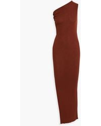 Rick Owens - Athena One-shoulder Ribbed Wool Dress - Lyst