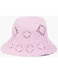 Maje - Crochet-knit Bucket Hat - Lyst