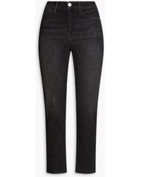 FRAME - Le high straight hoch sitzende cropped jeans mit geradem bein - Lyst
